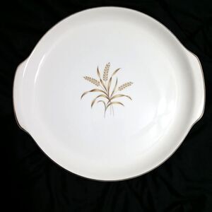 Ballerina Wheat Pattern Cake Plate Universal Oven Proof USA Union Made